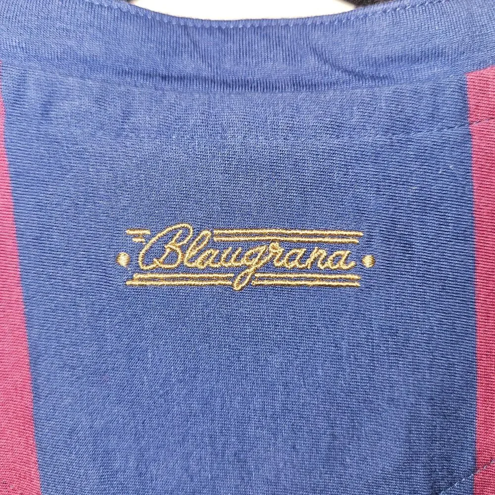 Coolligan “Blaugrana” Retro Football Shirt – Barcelona Tribute – Size L - Picture 3 of 7